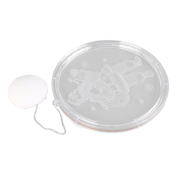 3D Jul Fönsterlampa Batteridriven Akryl LED Jul Dekorativ Lampa för Dörr Sovrum Gård 22 cm