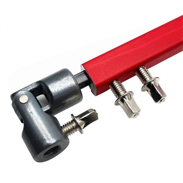 Dobbelt stortrommepedal drivaksel stål stortrommepedal forbindelsesarm Black