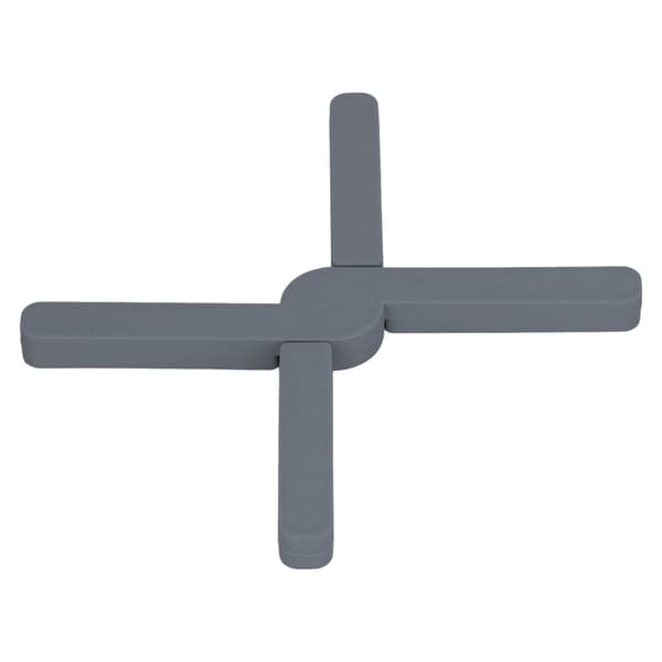 Silicone Trivet Thickened Foldable Heat Resistant Non-slip Space Saving Collapsible Pot Holder for Kitchen Cooking Dark Grey