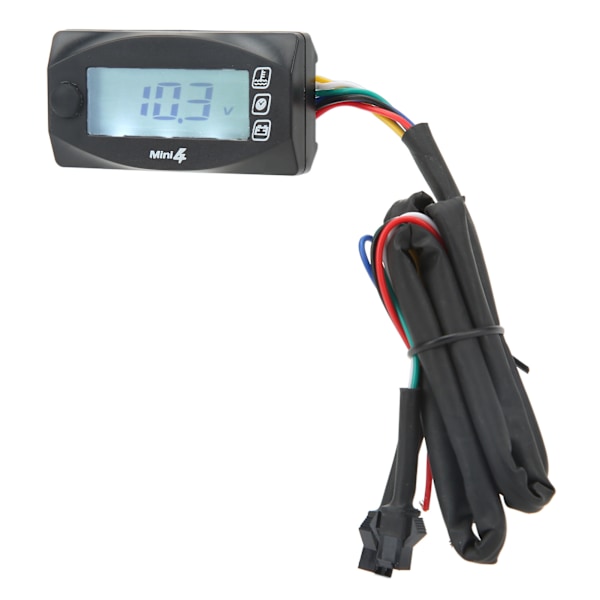 4 i 1 motorcykel termometer Motorolja Temp Spänning Tid LCD Digital Display DC12V Universal M14x1,5