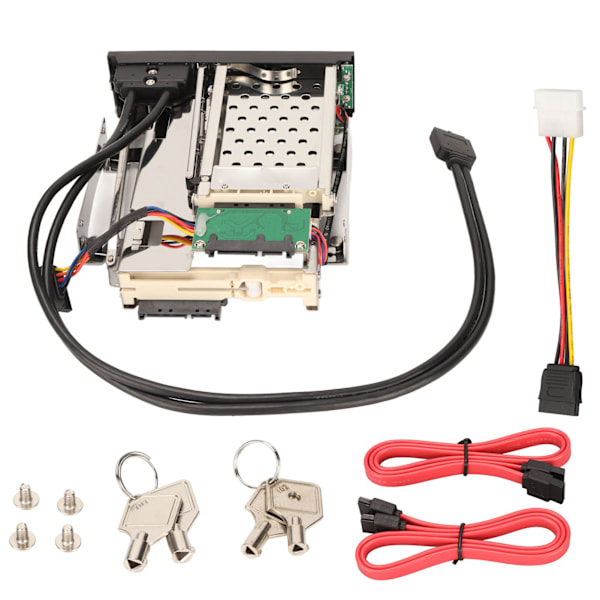 3,5 tommers SATA intern harddiskbur 2,5/3,5 tommers Dual USB3,0 Opptil 6 Gbps Hot Swap-bur uten design SATA HDD-monteringsbrakett
