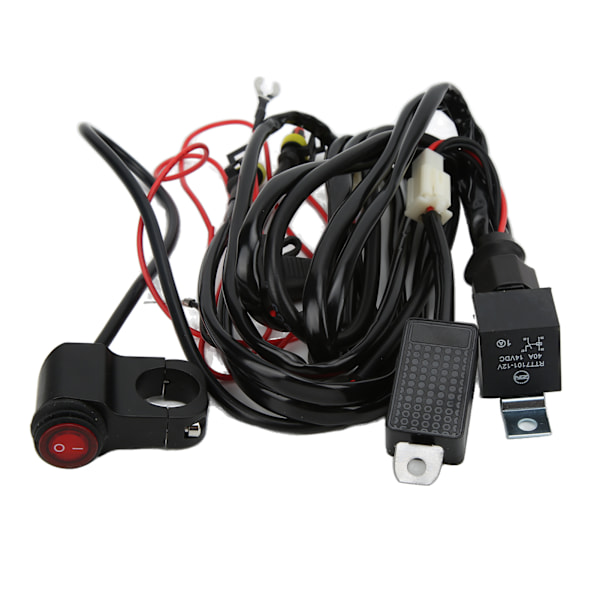 13 fot LED-lys bryter ledningsnett 14AWG 1‑til‑2 med relé 40A sikring for motorsykkel SUV ATV UTV