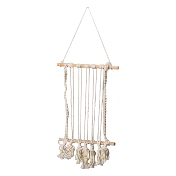 Hängande Fotodisplay Macrame Väggbonad Fotoorganisatör Bomullsbilder Display för Sovrum Sovsal