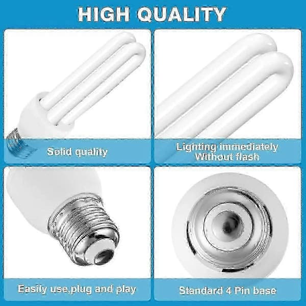 2-pack E27 20W 2U LED-lampor, energieffektiva, bred kompatibilitet för smarta hemsystem