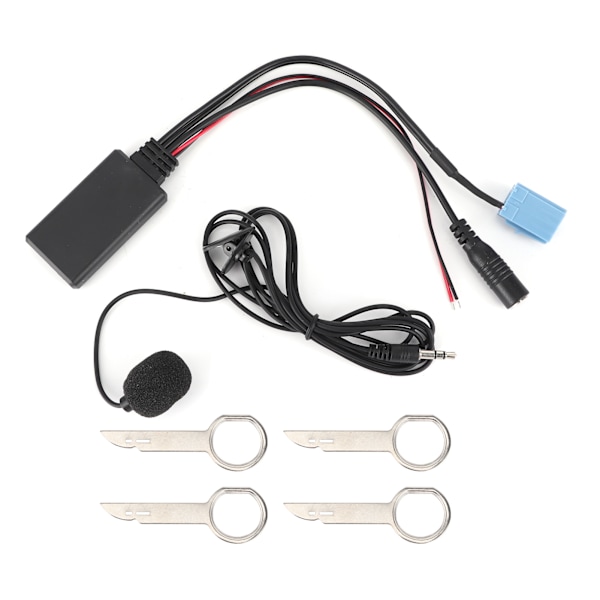 8-nastainen auton mikrofonin sovitin Bluetooth 5.0 AUX-äänikaapeli musiikkisoittimen lisävaruste