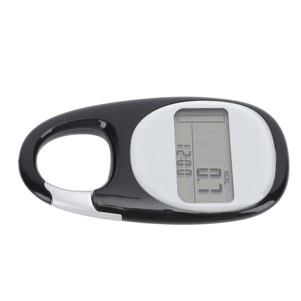 Walking Stegräknare Multifunktionell Memory Clip On Step Counter för resor Bergsbestigning Sport Svart