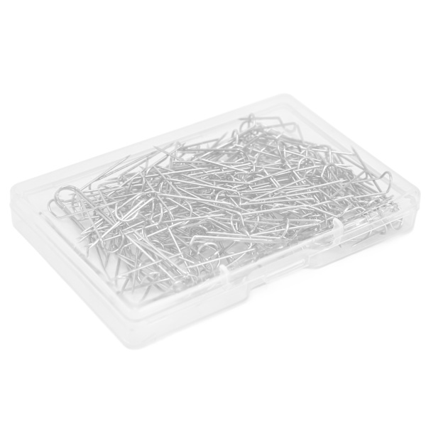 200 st gaffelnålar U-formade rostfritt stål Robust Hållbar Bred applikation Sy U-stift 23 mm 200 st/låda