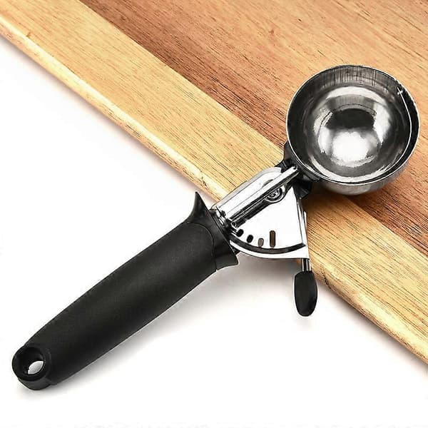 Klassisk isske med kortholder, sort/rustfrit stål, skovl