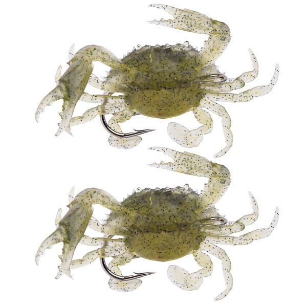 2 st Silikon Mjuka Fiskedrag Konstbete Krabba med vassa krokar Fiskredskap Tillbehör1#