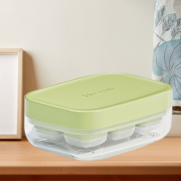 6 fack Mini Ice Cube Mould Ice Making Summer Ice förvaringslåda Mini Ice Fat for Home Green