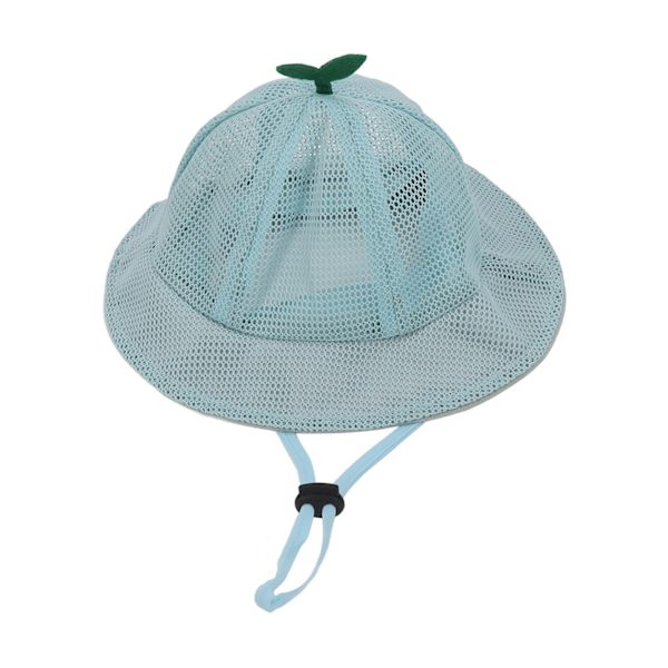 Lasten Bucket Hat Mesh Sööt Stili  Monipuolinen Kesäaurinkohattu Hengittävä Säädettävllä Narulla Vauvalle Lapselle Sininen