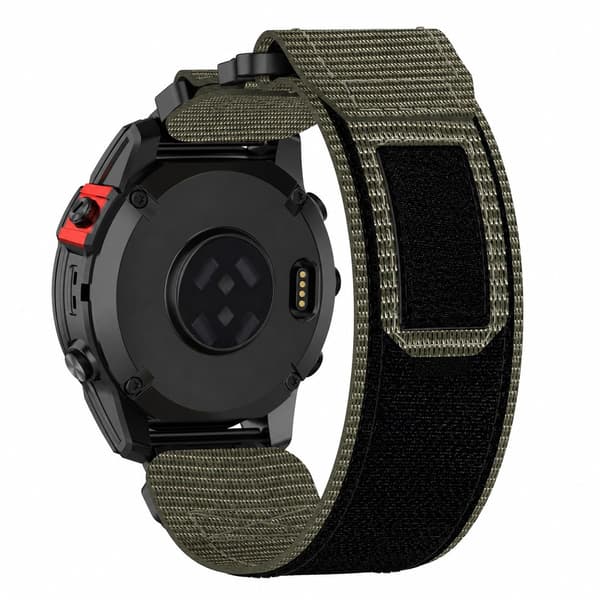 20 mm urrem til Garmin Fenix/Instinct/Descent/Epix, grå, nylon, quick release