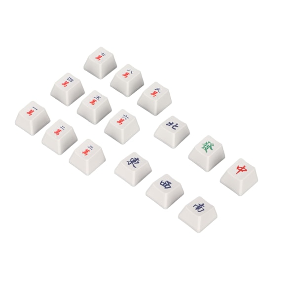 15 st Gaming Keycaps Mahjong Mönster Cherry Height PBT Mekaniskt tangentbord Spel Keycap Personlig kinesisk stil