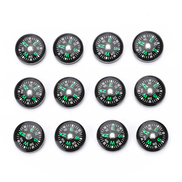 20mm 12st minificka oljefylld kompass för vandring Camping utomhusaktiviteter Tillbehör