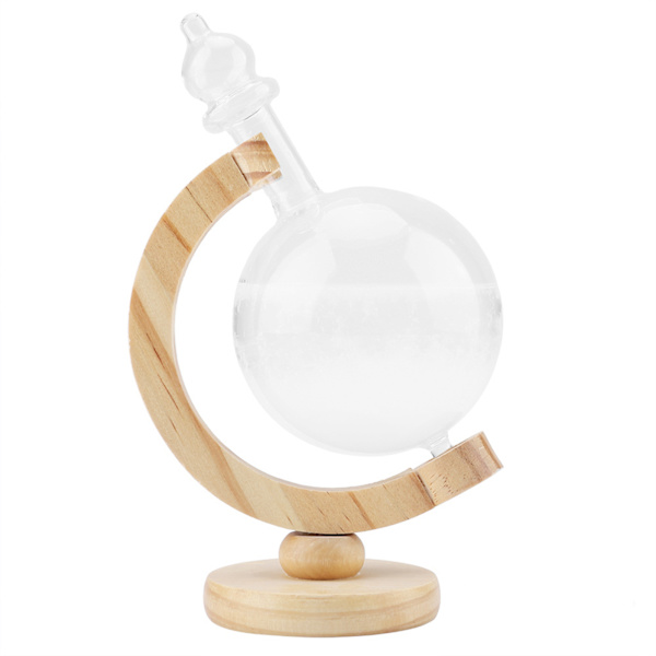 Storm Glas Creative Globe formad Storm Glasflaska Desktop Väderstation väderprediktor