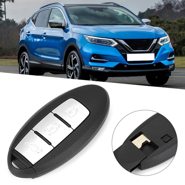 Smart bilfjärrnyckel 3 knappar 433Mhz 4A Chip Passar för Qashqai / X-trail