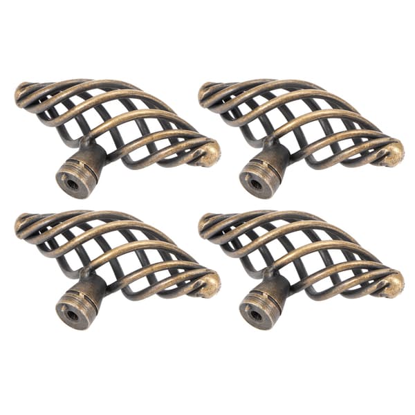 4pcs Door Handle Antique Zinc Alloy Pull Knobs Wardrobe Drawer Cabinet Hardware Accessories