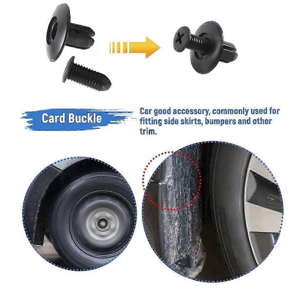 20 st. 8 mm hål, expanderande skruv, panelklämmor, plastnit 22 Plastic