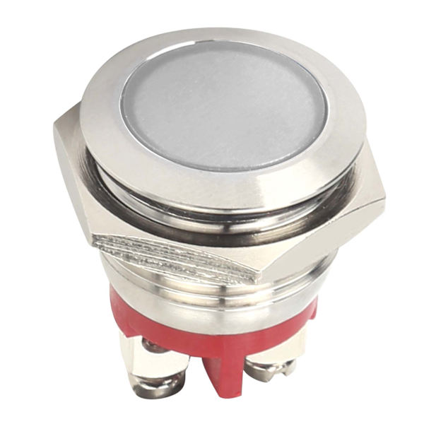 0,6 tum LED-indikator Bright Signal Light Flame Retardant Base IP66 Vattentät Universal (Vit)