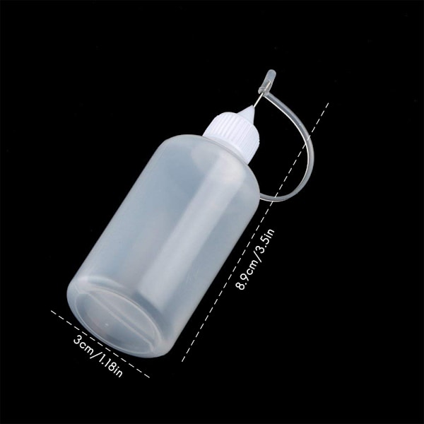 6 stk 30 ml nålespids limflaske DIY Papirkunst Quilling Tool flaske nål flaske applikator