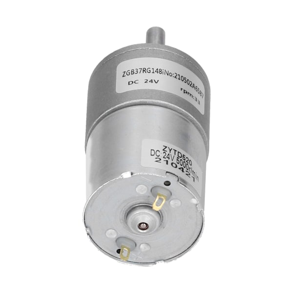 DC 24V Gearmotoraksel 37 mm diameter Elektrisk mikrohastighedsreduktion Gearmotor ZGB37RG 33R‑24V