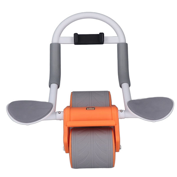 Abdomen Roller Träningshjul Automatisk Rebound Abdomen Roller med telefonfäste för gravid kvinna Orange