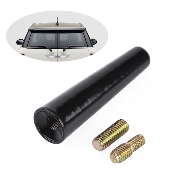 Universal 2,2 tommers mini bilantenne AM FM antenne Autoradio Erstatning Svart
