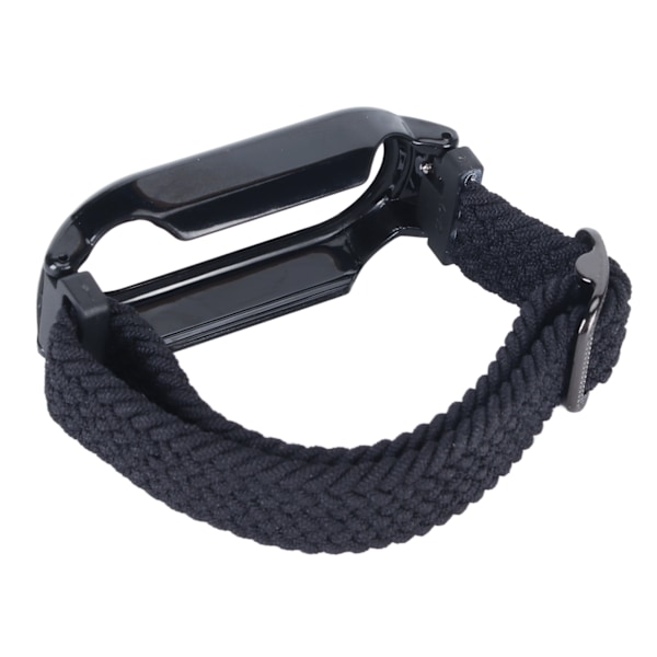 3 i 1 urrem Skærmbeskyttelsesetui Udskiftning af urrem Beskyttelsesfilm etui til Mi Band 7 Sort rem Sort skal