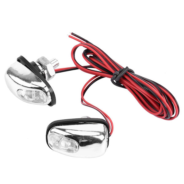 Par med LED-lys for vindusviskerhette, sprøytedyser, vindrute, vaskelamper 12V