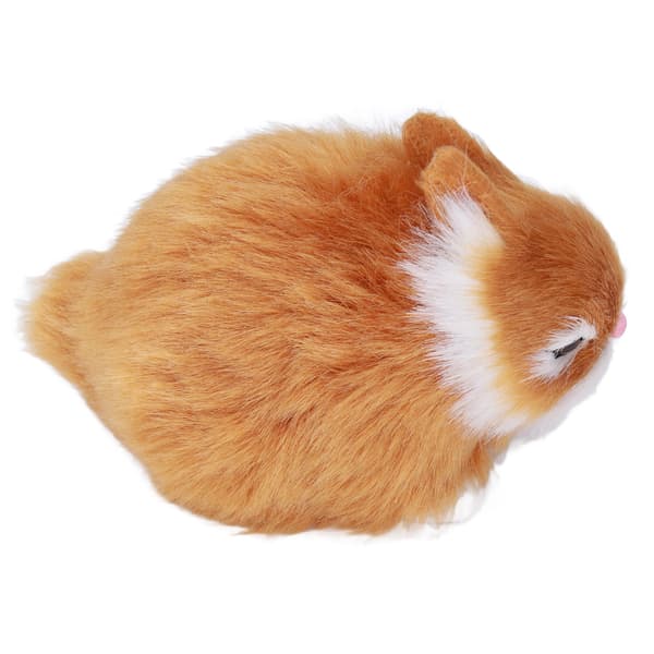 Miniature Plush Rabbits Plastic Plush Material Soft Comfortable Durable Rabbits Stuffed Doll for Table Decoration Orange