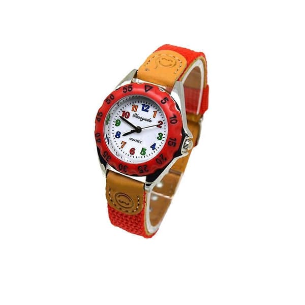 Tecknad barnklocka röd legering kompatibel med barn 1-pack röd[LD] Red 3*21cm