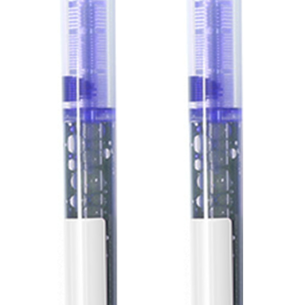 2 stk Rollerball Pen 0,5 mm Finspids Hurtigtørrende Rolling Ball Flydende Blækpen til Studerende Blå