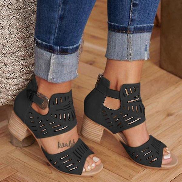 Blå Rhinestone Peep Toe Høj Hæl med Ankelspænde - Stor Størrelse Kvinders Mode Dragt