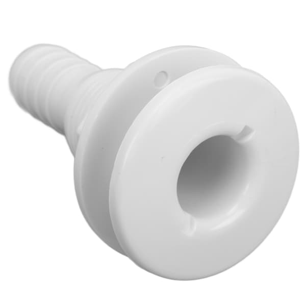 Boat Through Hull Connector 3/4in ABS Plastic Hose Fitting Accessories Drain Outlet White
