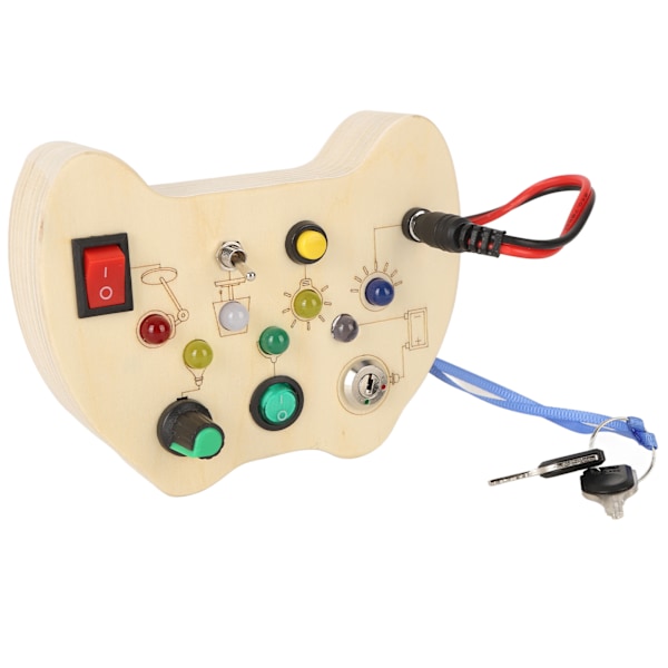 Håndtak Switch Sensory Board Lysende Læring Fargerike Knapper Switch Sensory Board for Barn
