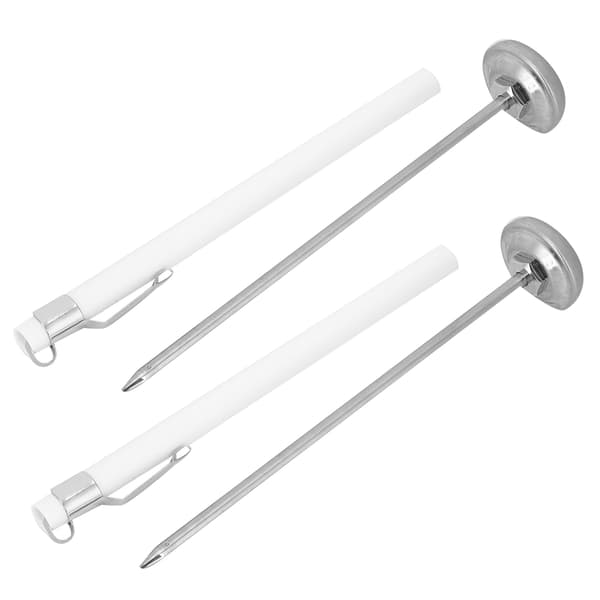 2pcs Professional Kitchen Milk Bottle Thermometer Instant Read Needle Thermometer Cooking Tool White