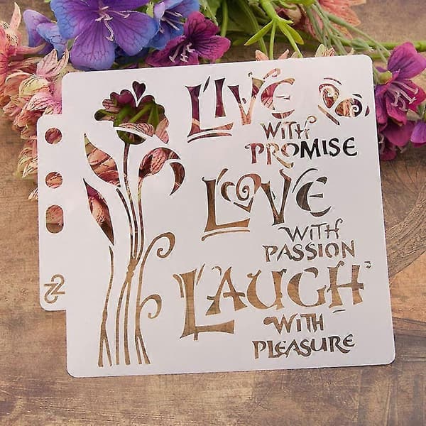 Kärleksschabloner Mall Målning Scrapbooking Prägling Stämpling Album Kort Diy