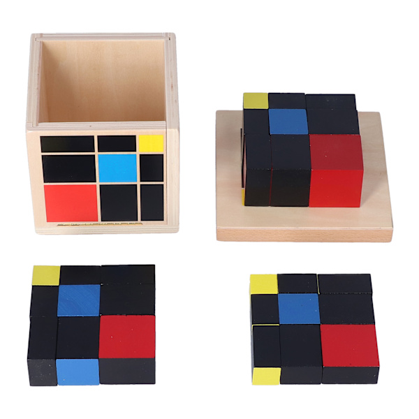Puupalikat Trinomial-palikat Ilmaisu Lajittelupalikat Puzzle-lelut Varhaiskasvatukseen Trinomial