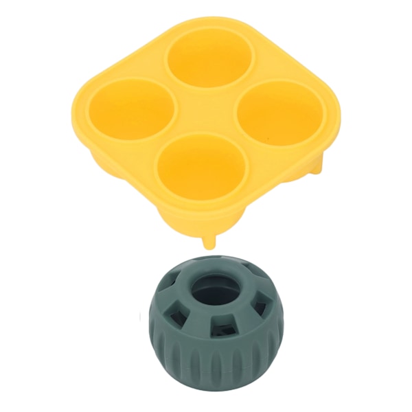 2st Valpgodisbricka Form Tvättbar Gummi Säker Långvarig Återanvändbar Hundfyllbar Godisbricka för liten hund Gul Kvadratgrön Rund