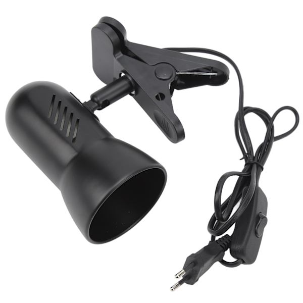 LED-klemme arbejdslampe 360 grader drejeligt hoved E27 Bordlampeholder Plug and Play Clip On Læselampe EU-stik 85‑265V