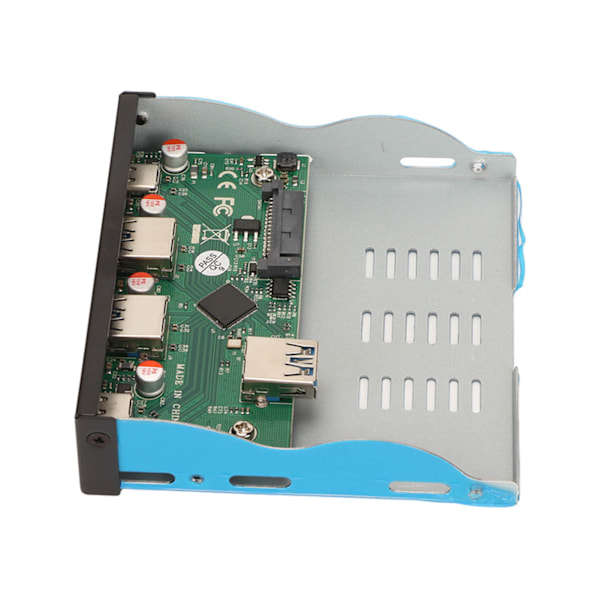 Frontpanel USB 3.1 Hub 3.25in 4 nedströmsportar 1 Uplink-port Stationär PC Frontpanel Dockningsnav för kontor