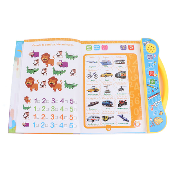 Elektronisk sprogindlæringbog Tidlig pædagogisk Electric Sound Interactive Book for Children