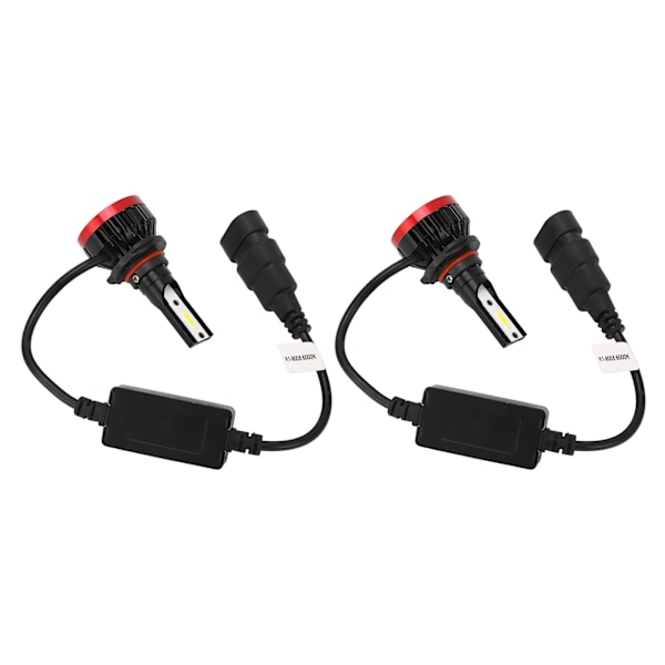 2 stk Bil LED-frontlys DC12V IP68 Beskyttelse 6500LM 6000K Frontlys Universal for Kjøretøy med 9005 Grensesnitt