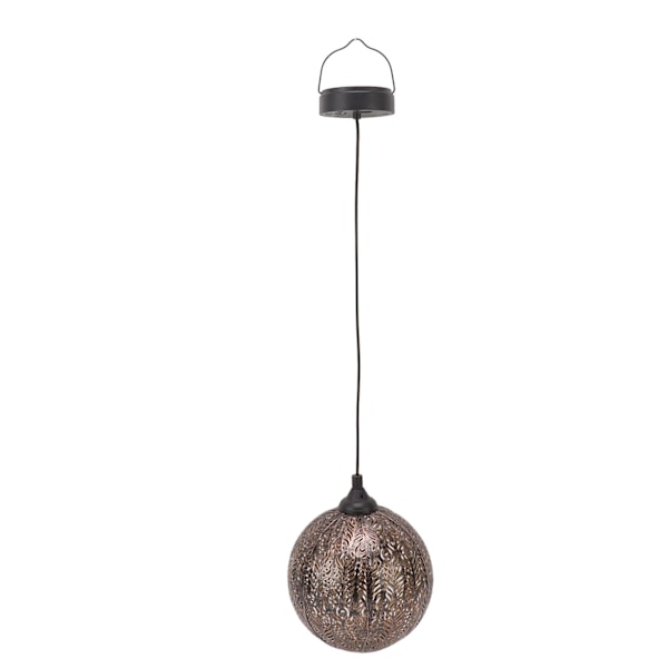 5.9in Solar Lantern Garden LED Solar Hängande Lights Round Wheat Lights for Pathway Yard