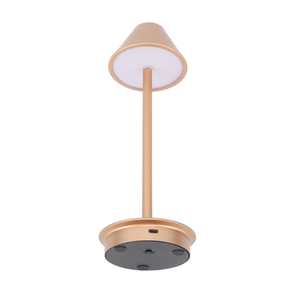 Trådløs bordlampe Modern Style Iron Art 3 Farger Trinnløs dimmer Bærbar LED-bordlampe med berøringskontroll Rose Gold