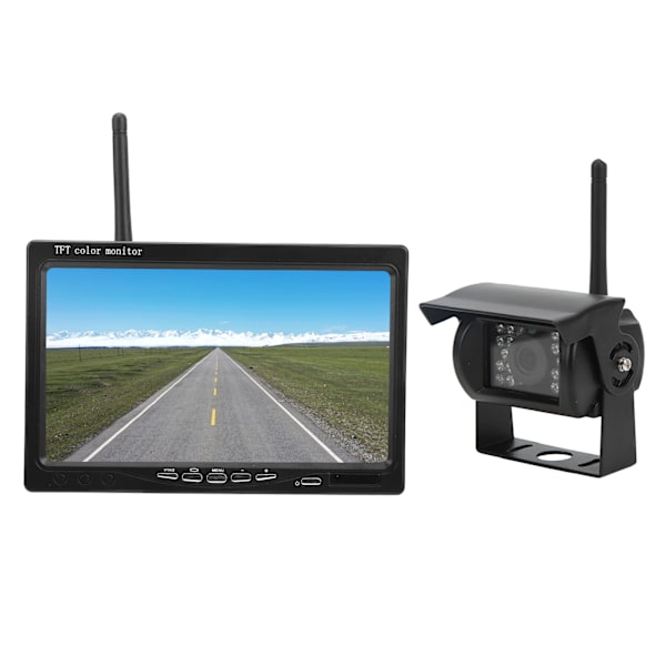 Fordonsbackupkamerasystem 7-tums bildskärm IR Night Vision IP68 Vattentät för busslastbilssläp RV