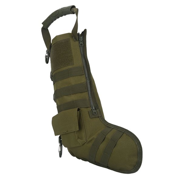 1. Nylon Taktisk Julstrumpe Oppbevaringsveske Militært Tilbehørspåse For Utendørsbruk (Armégrønn)