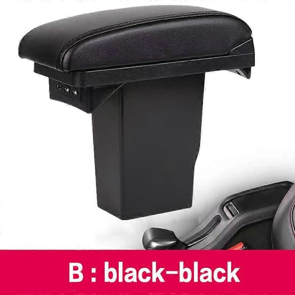 För Peugeot 2008 Armstödsbox Eftermontering Biltillbehör Specialarmstödsarm USB Interiördetaljer Mittförvaringslåda B-black black line