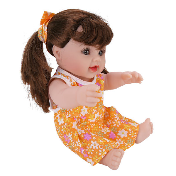 30 cm Realistic Reborn Baby Doll Helkropp Vinyl Naturtrogen Vattentät Söta Baby Dolls Orange