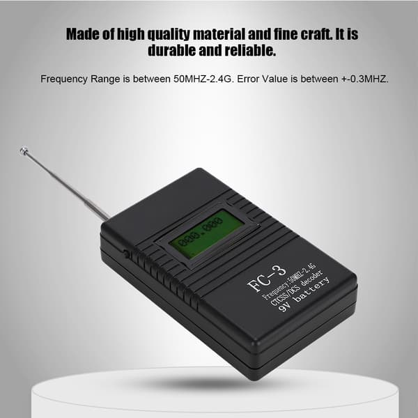 Bærbar RF Frekvensmåler Tester for Walkie Talkie Dekoder 50MHz-2,4GHz